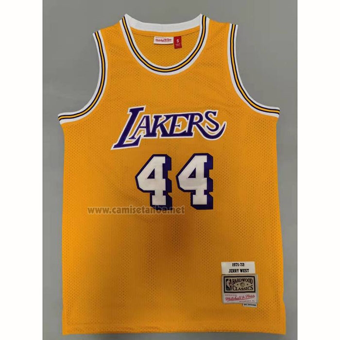 Camiseta Los Angeles Lakers Jerry West #44 Mitchell & Ness 1971-72 Amarillo